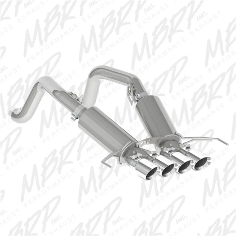 MBRP 14-19 Chevy Corvette V8 6.2L 3in T304 Dual Cat Back w/ 4in Quad Dual Wall Tips S7030304 1 of 1