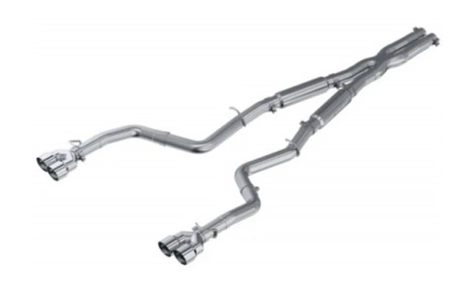 MBRP 15-16 Dodge Challenger RT 5.7L Aluminized Steel 3in Dual Rear Cat-back Quad Tips - Street S7115AL 1 of 1