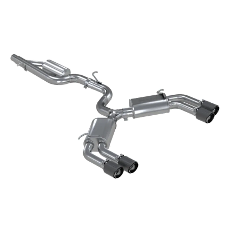 MBRP 15-18 Audi S3 SS 3in Quad Split Rear Exit w/ Carbon Fiber Tips - T304 S46013CF 1 of 1
