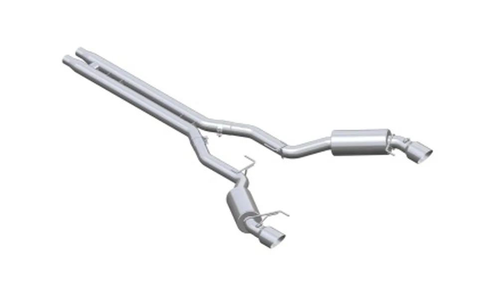 MBRP 15 Ford Mustang GT 5.0 3in Cat Back Dual Split Rear Street Version 4.5in Tips - Aluminized S7277AL 1 of 1