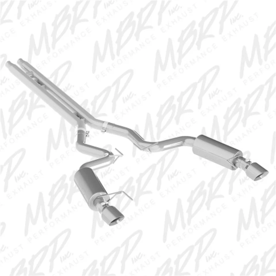 MBRP 15 Ford Mustang GT 5.0 Convertible T409 3in Cat Back Dual Split Rear Exit (Race Version) S7241409 1 of 1