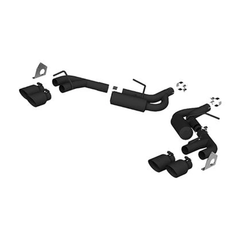 MBRP 16-19 Chevrolet Camaro V6 2.5in BLK NPP Dual Axle Back Exhaust w/ 4in Quad Dual Wall Tips S7039BLK 1 of 1