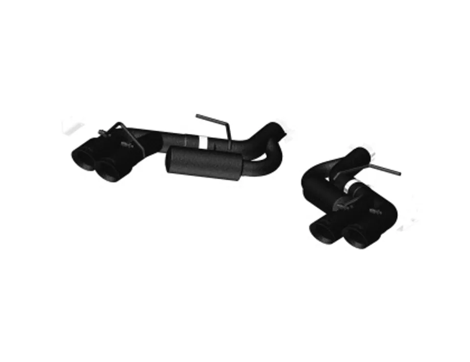 MBRP 16-19 Chevy Camaro V8 6.2L 6spd 3in Black Race Dual Axle Back w/ 4.5in Quad Dual Wall Tips S7036BLK 1 of 1