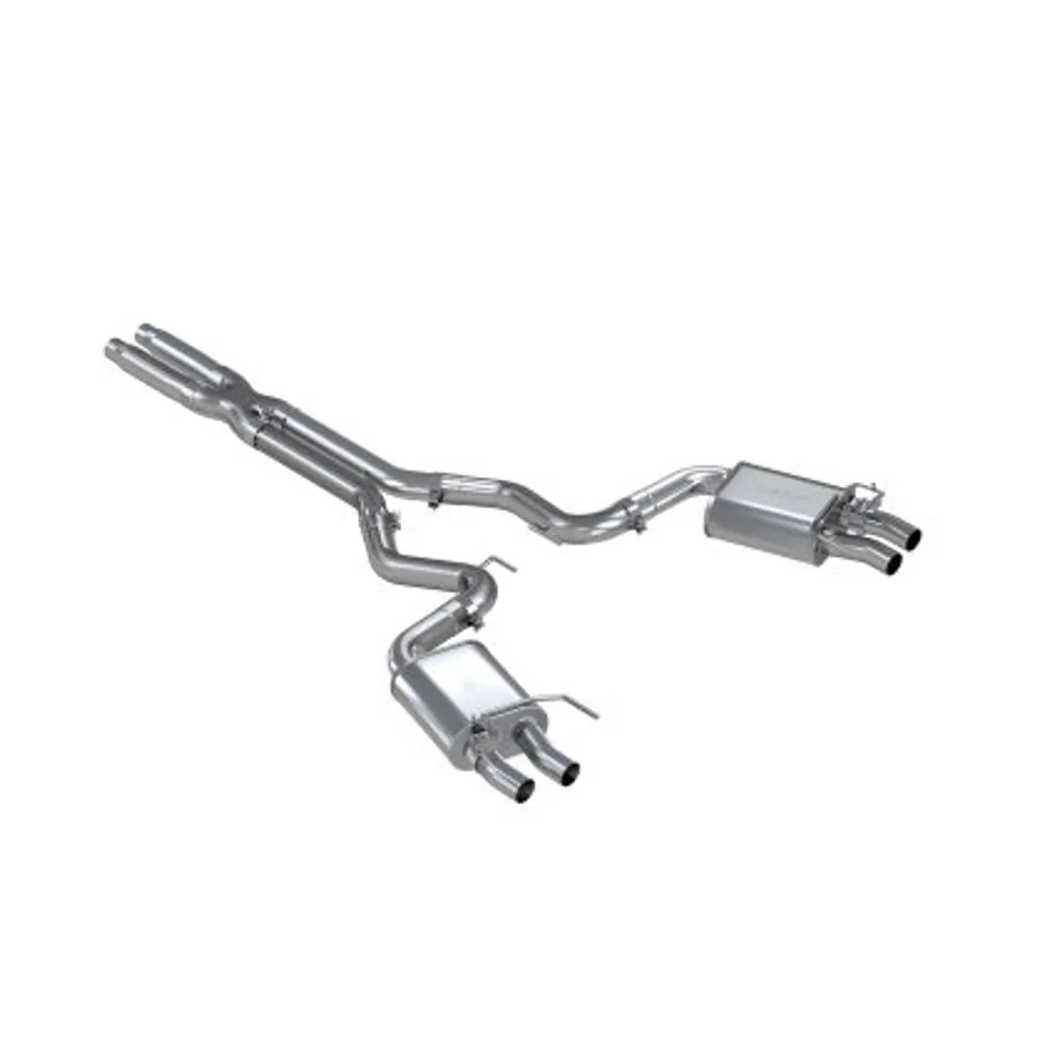 MBRP 16-20 Ford GT350/GT350R Dual Quad Split Rear Outlet 3in Cat Back T304 Exhaust S7201304 1 of 1