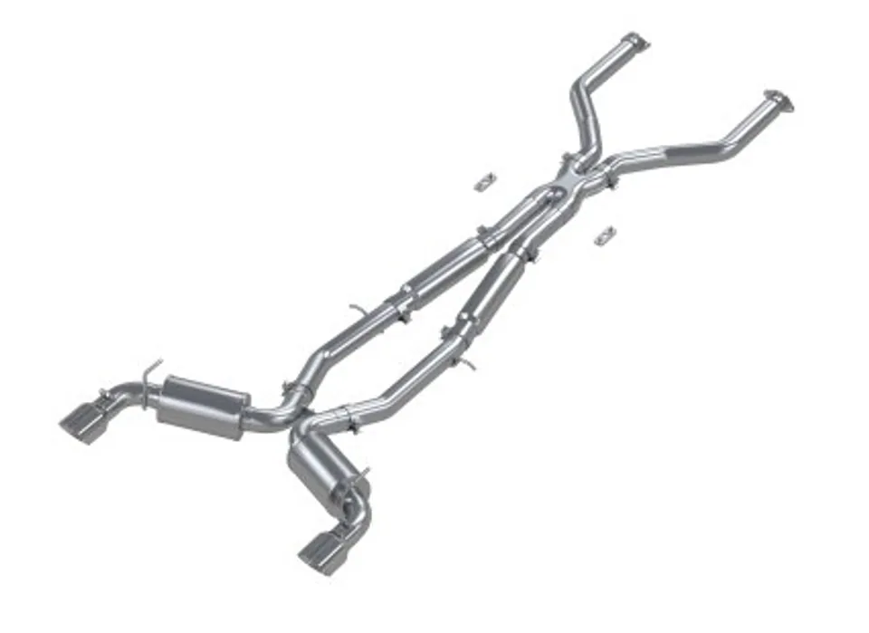 MBRP 17+ Infiniti Q60 3.0L RWD/AWD 3in Cat-Back Dual Split Rear Street Version w/4.5in OD Tips -T304 S4406304 1 of 1