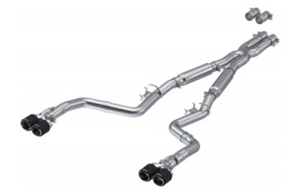 MBRP 17-Up Dodge Challenger 5.7L/6.2L/6.4L Carbon Fiber Quad Tip T304 Catback Exhaust S71133CF 1 of 1