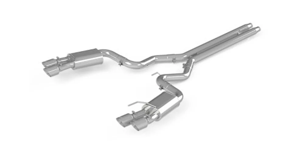 MBRP 18-19 Ford Mustang GT 5.0 3in Dual Split Rear AL Cat Back w/ Quad 4.0in Dual Wall Tips S7205AL 1 of 1