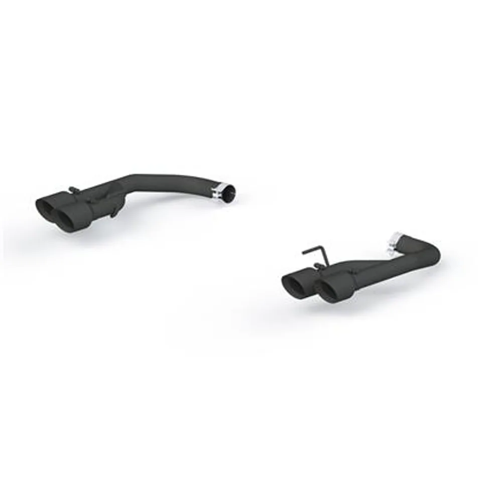 MBRP 18-20 Ford Mustang GT 2.5in Black Coated Non Active Dual Axle Back Exhaust - 4in Dual Wall Tips S7211BLK 1 of 1