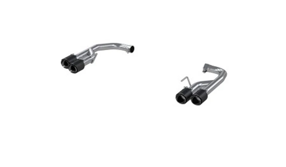MBRP 18-21 Ford Mustang GT 5.0L T304 SS 2.5i Axle-Back, Dual Rear Exit with Quad CF Tips S72113CF 1 of 1