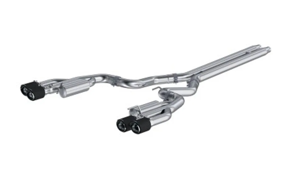 MBRP 18-22 Ford Mustang GT 5L T304 SS 3in Cat-Back Dual Rear w/4in Quad Carbon Fiber Tips (Race) S72073CF 1 of 1