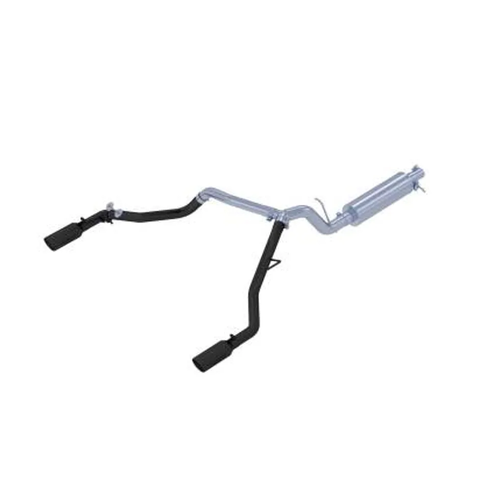MBRP 19-20 Ford Ranger 2.3L 3in Dual Split Rear Outlet 4in OD Tips Black Coated Cat Back Exhaust S5223BLK 1 of 1