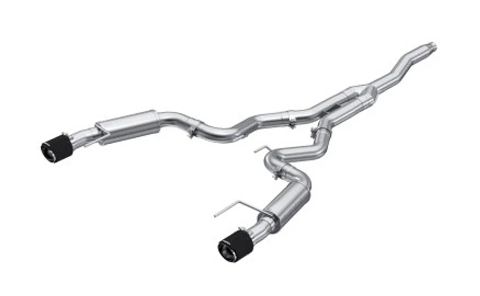 MBRP 19-22 Ford Mustang 2.3 EcoBoost 3in Cat-Back Dual Split Rear w/4.5in Carbon Fiber Tips (Race) S72753CF 1 of 1