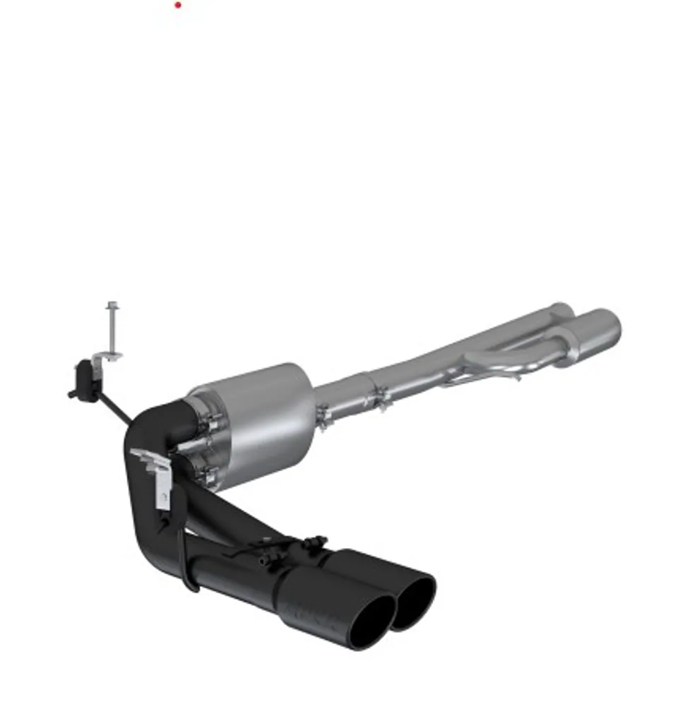 MBRP 2019+ Chevrolet Silverado 1500 4.5L/5.3L Pre-Axle Dual Side Exite w/ 4in OD Tip- Black Coated S5092BLK 1 of 1