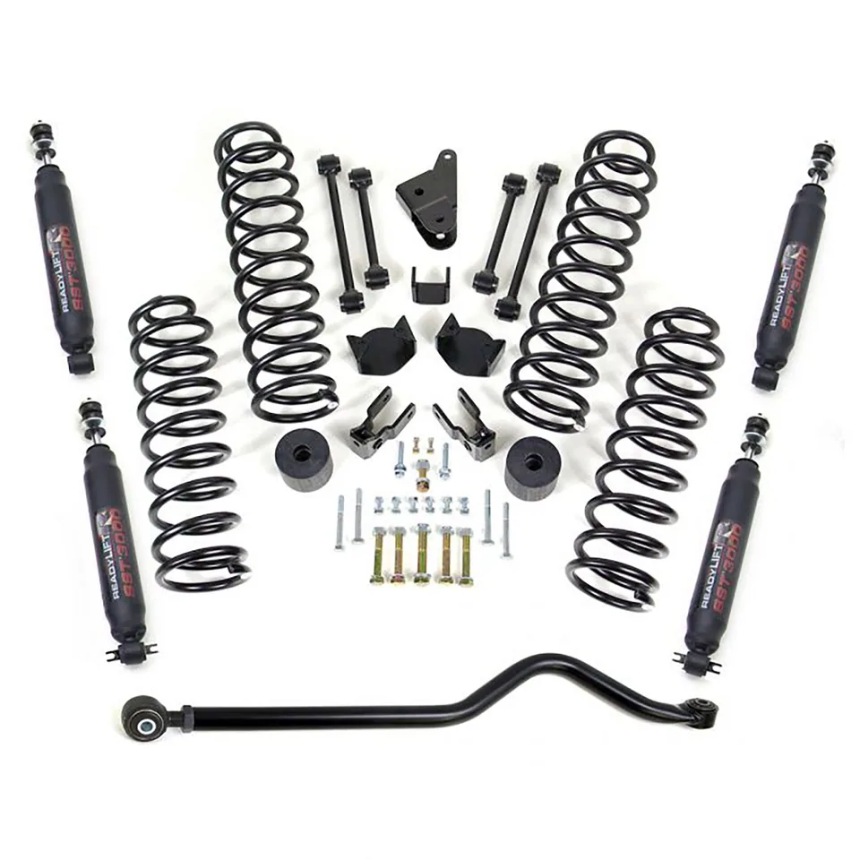 ReadyLIFT 4" Coil Spring Lift Kit w/ Adjustable Track Bar &amp; SST3000 Shocks 2007-2018 Jeep JK Wrangler 4WD 69-6403 1 of 1