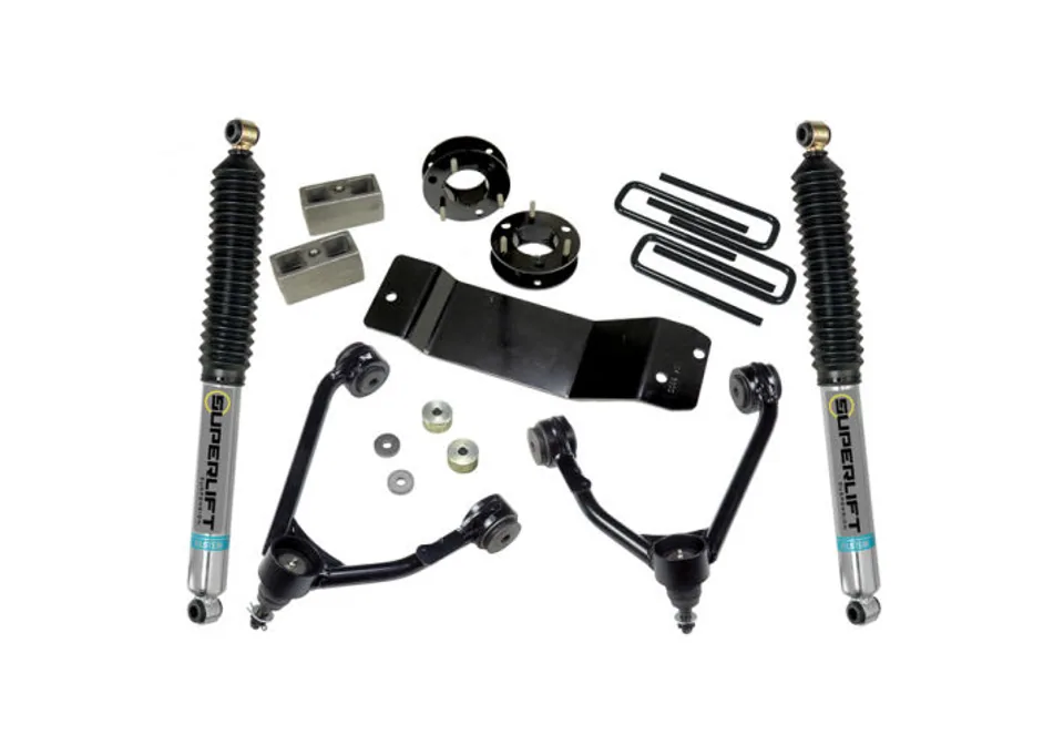 Superlift 07-16 Chevy Silv 1500 4WD 3.5in Lift Kit w/ Cast Steel Control Arms & Bilstein Rear Shocks 3700B 1 of 3