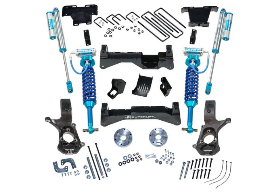 Superlift 07-16 Chevy Silv 4WD 8in Lift Kit w/ OE Cast Steel Control Arms & King Coilovers & Shocks K919KG 1 of 5