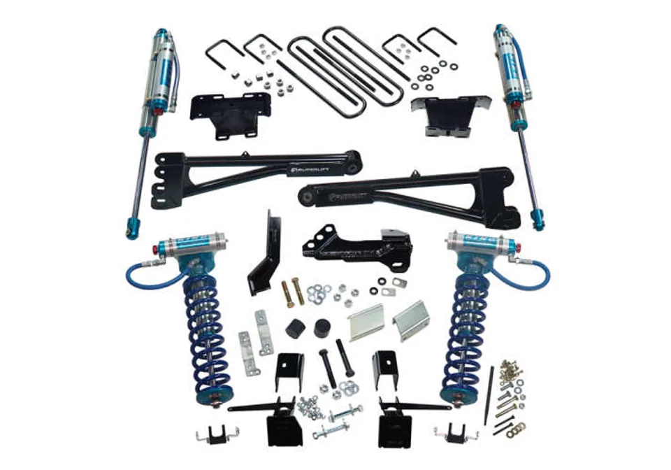 Superlift 17-19 Ford F-250 SD 4WD 4in King Rad. Arm Lift Kit w/King FR Coils & Rear Reservoir Shocks K165KG 1 of 1
