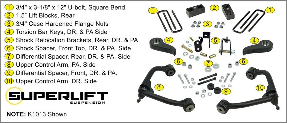 Superlift 2020 Chevy Silverado 2500HD/3500HD - 3in Lift Kit w/ Shock Extensions K1013 4 of 4