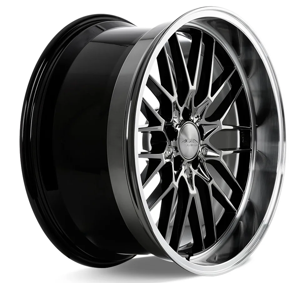 Ace Alloy AFF04 Black Chrome w/ Machined Lip 2 of 4