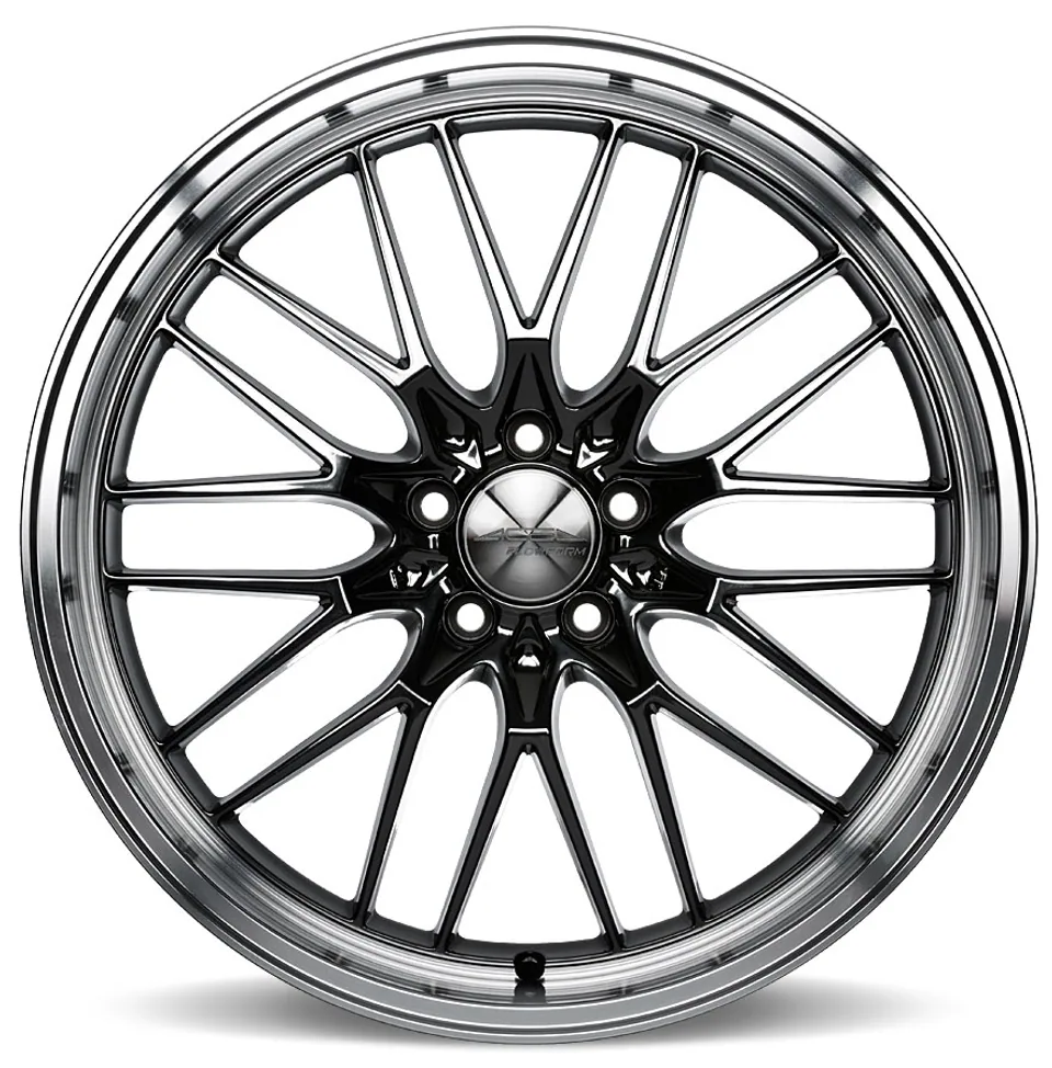 Ace Alloy AFF04 Black Chrome w/ Machined Lip 3 of 4