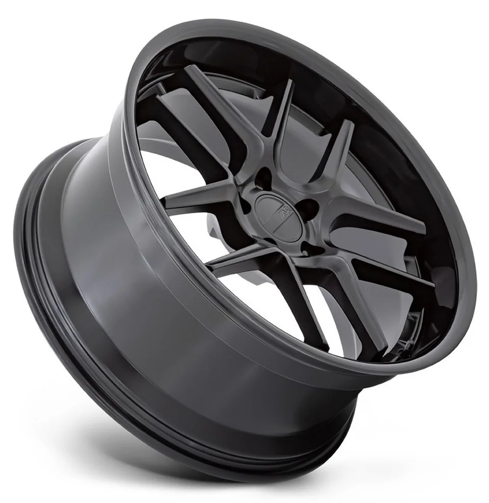American Racing AR942 Matte Black w/ Gloss Black Lip 2 of 2
