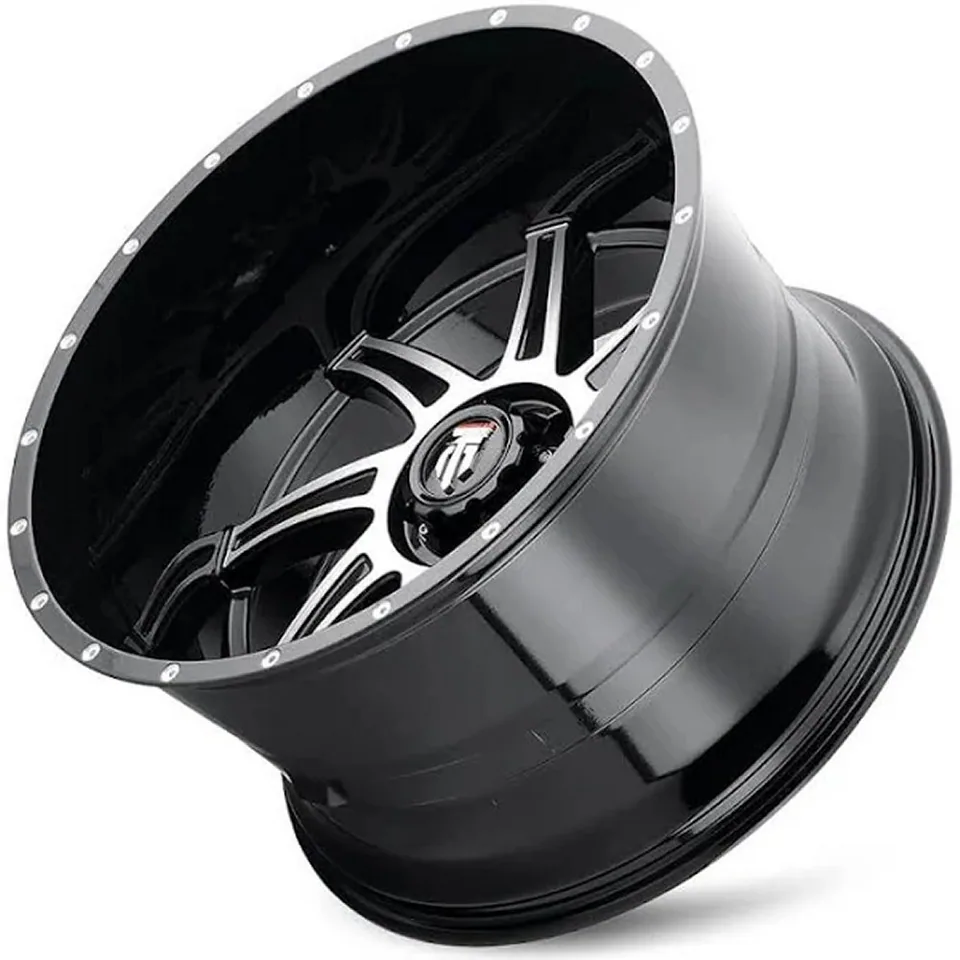 American Truxx AT162 Vortex Gloss Black Machined 2 of 5