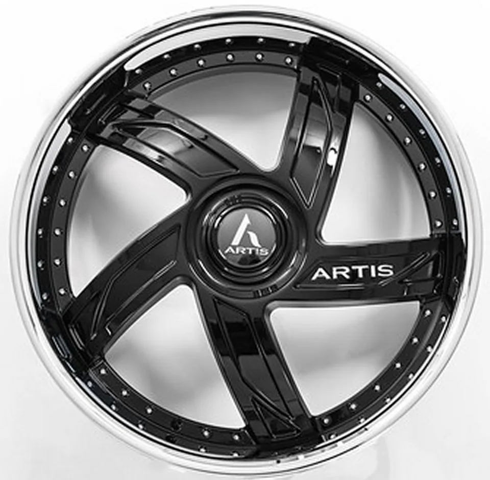 Artis Vestavia XL Gloss Black w/ Stainless Steel Chrome Lip 2 of 2