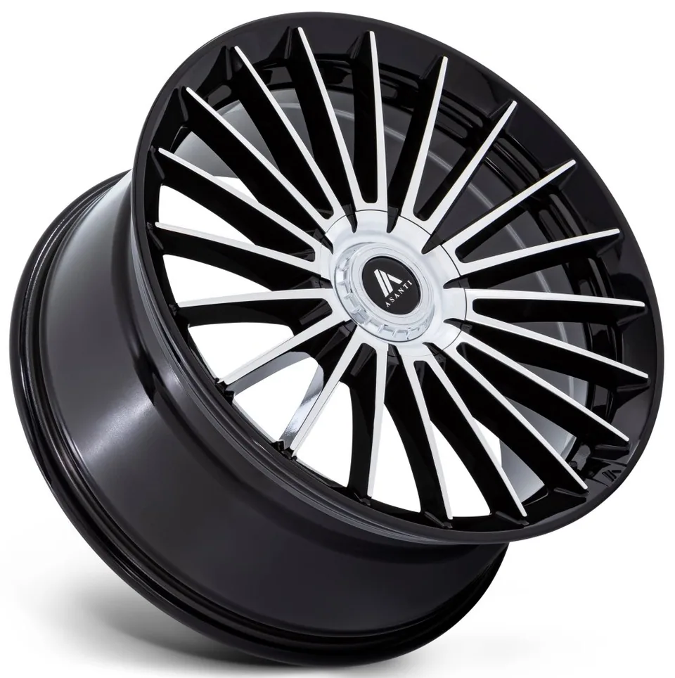 Asanti AB048 Gloss Black Machined 5x112 3 of 3