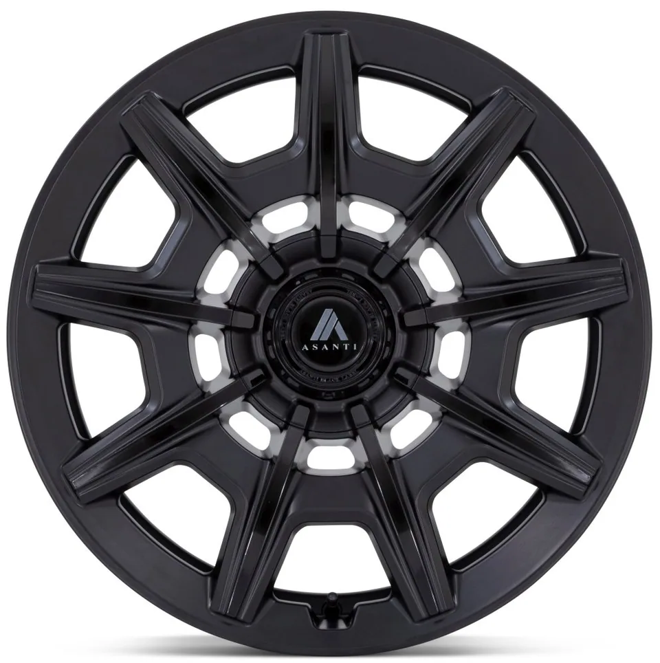 Asanti ABL-41 Satin Black w/ Gloss Black Face 5x4.25/108 2 of 3