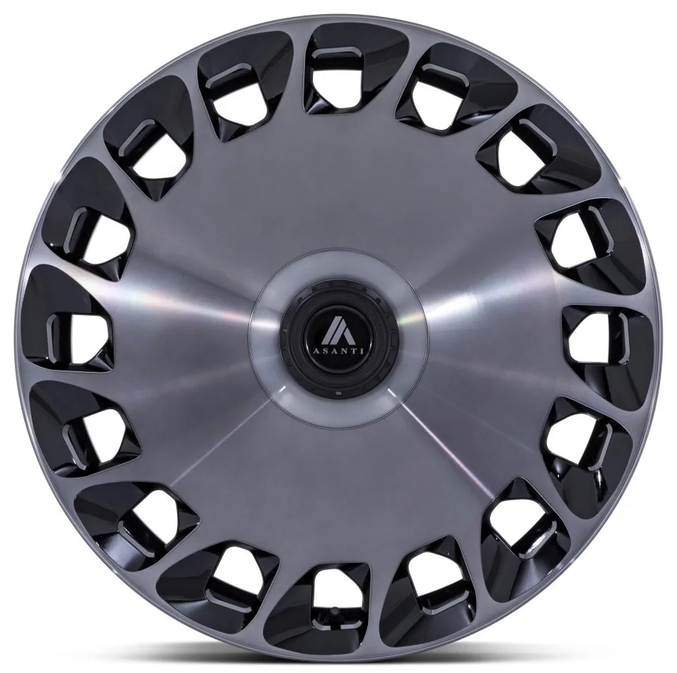Asanti ABL-45 Gloss Black Machined w/ Double Dark Tint 5x112 2 of 3
