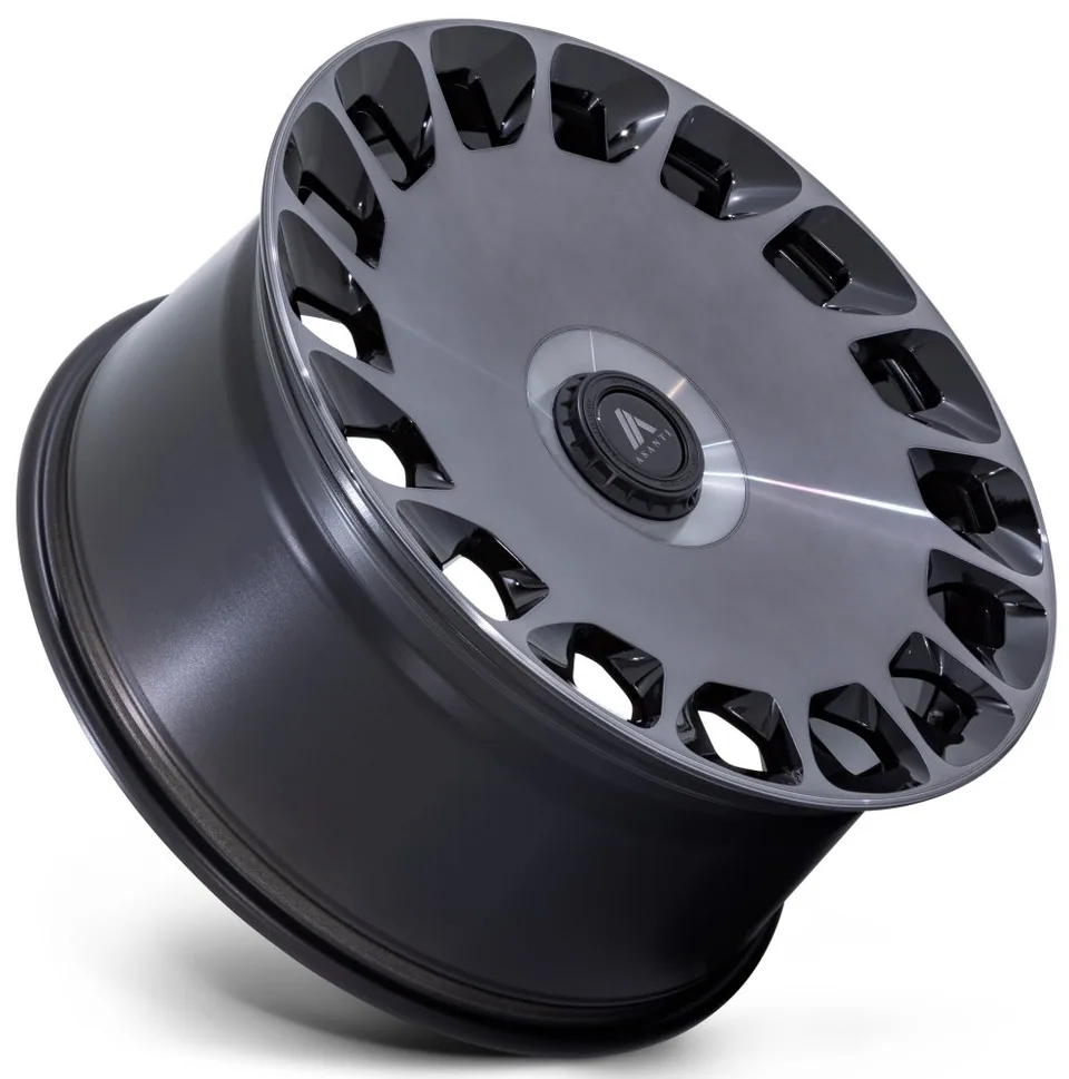 Asanti ABL-45 Gloss Black Machined w/ Double Dark Tint 5x112 3 of 3