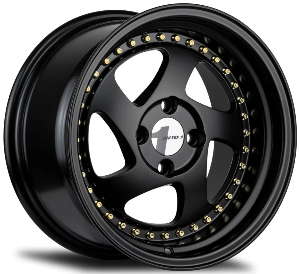 Avid.1 AV-19 Gloss Black w/ Gold Rivets 1 of 1