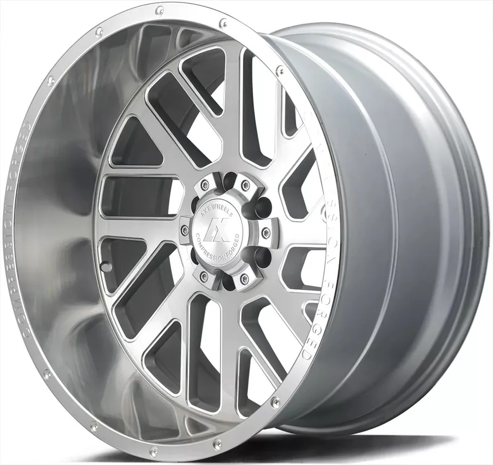 AXE Offroad AX2.1 Silver Brushed Milled w/ Mirror Lip 6x135 3 of 3