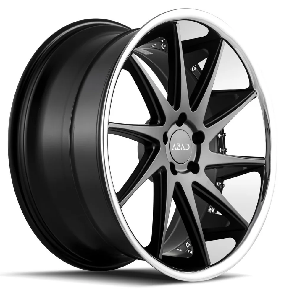 AZAD AZ23 Semi Matte Black w/ Chrome SS Lip 2 of 2