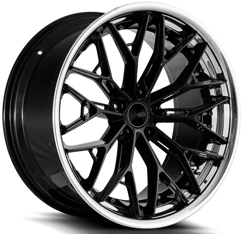 AZAD AZSLS1.0 Gloss Black w/ Chrome Stainless Steel Lip 1 of 1