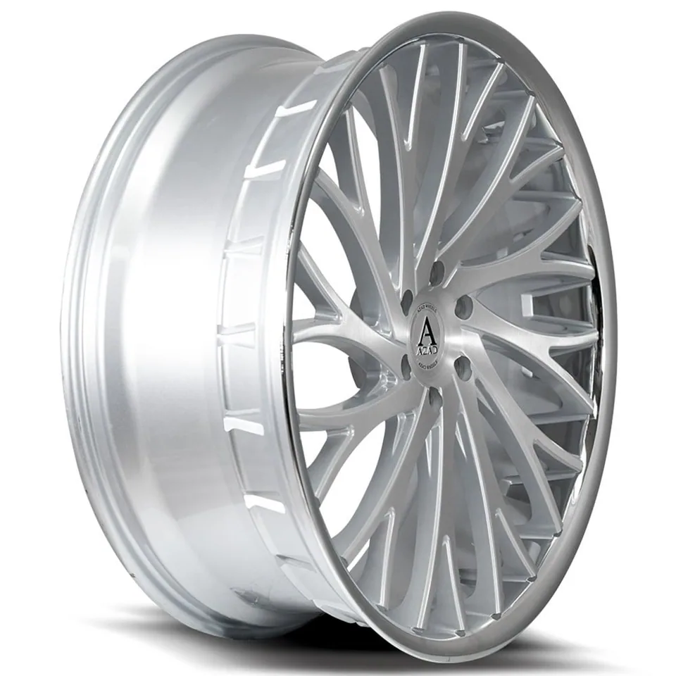 AZAD AZV01 Brushed Silver w/ Stainless Steel Chrome Lip 2 of 2