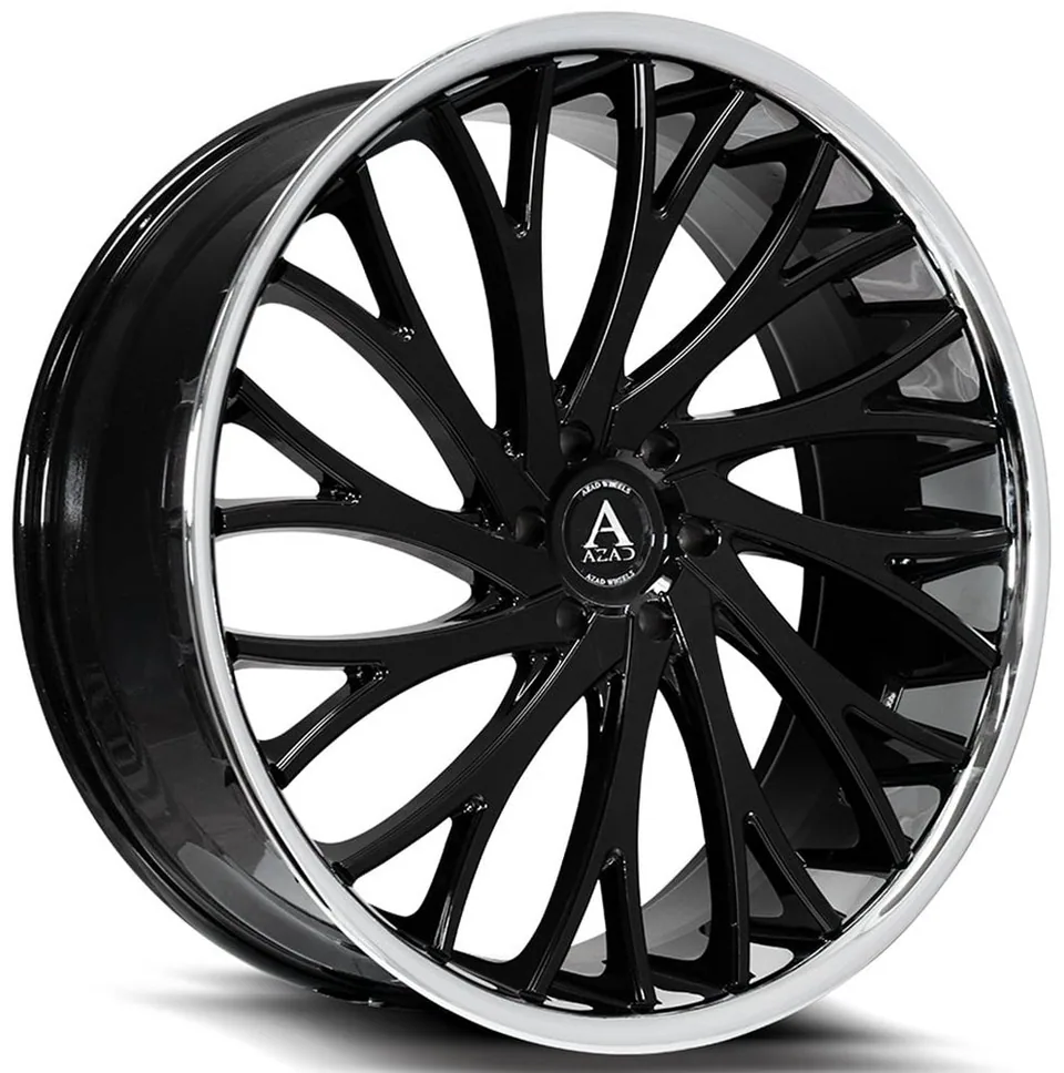 AZAD AZV01 Gloss Black w/ Stainless Steel Chrome Lip 1 of 2