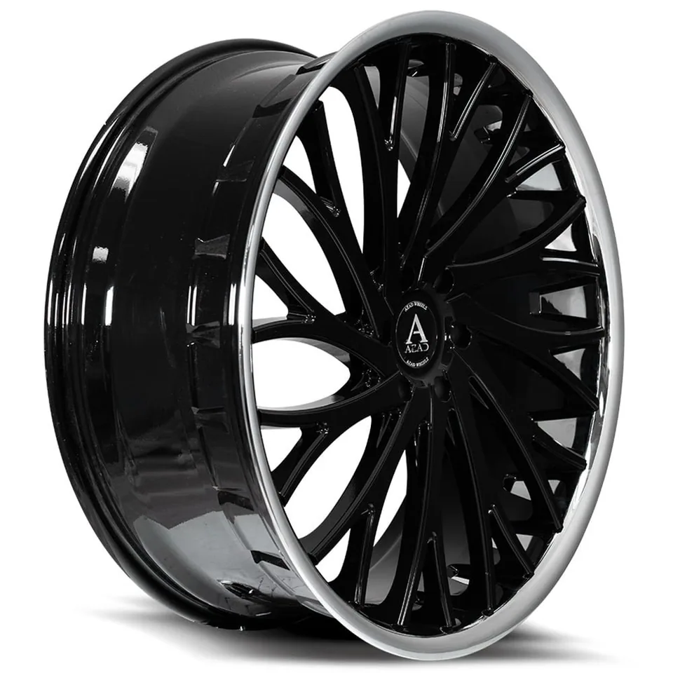 AZAD AZV01 Gloss Black w/ Stainless Steel Chrome Lip 2 of 2