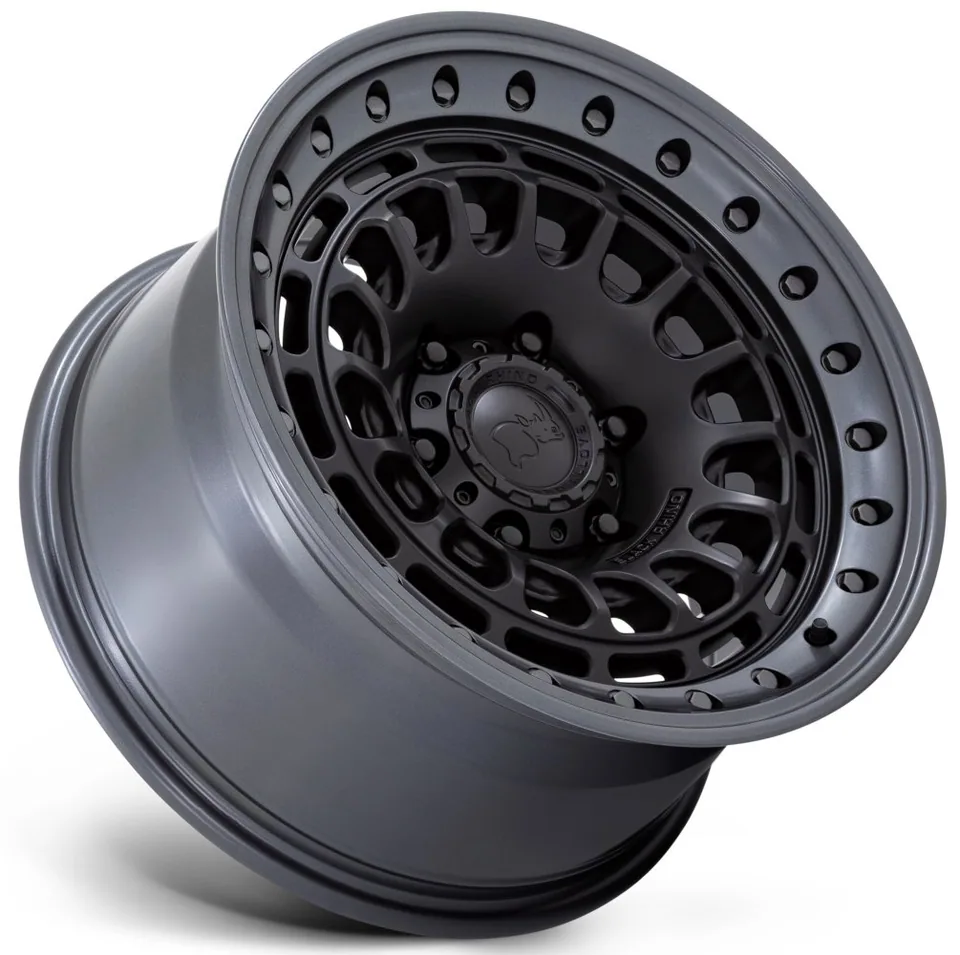 Black Rhino BR014 Sahara Matte Black w/ Gunmetal Lip 2 of 3
