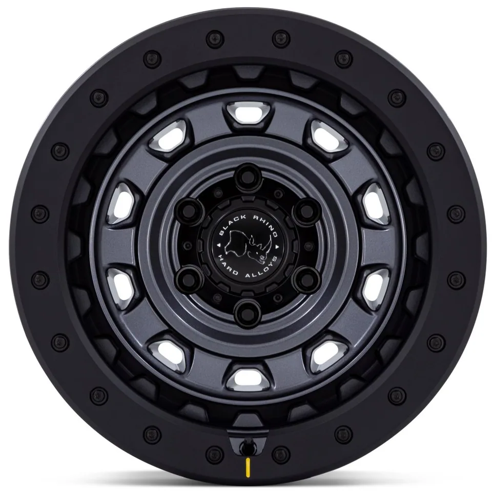 Black Rhino BR023 Rival Matte Gunmetal w/ Matte Black Lip 2 of 3
