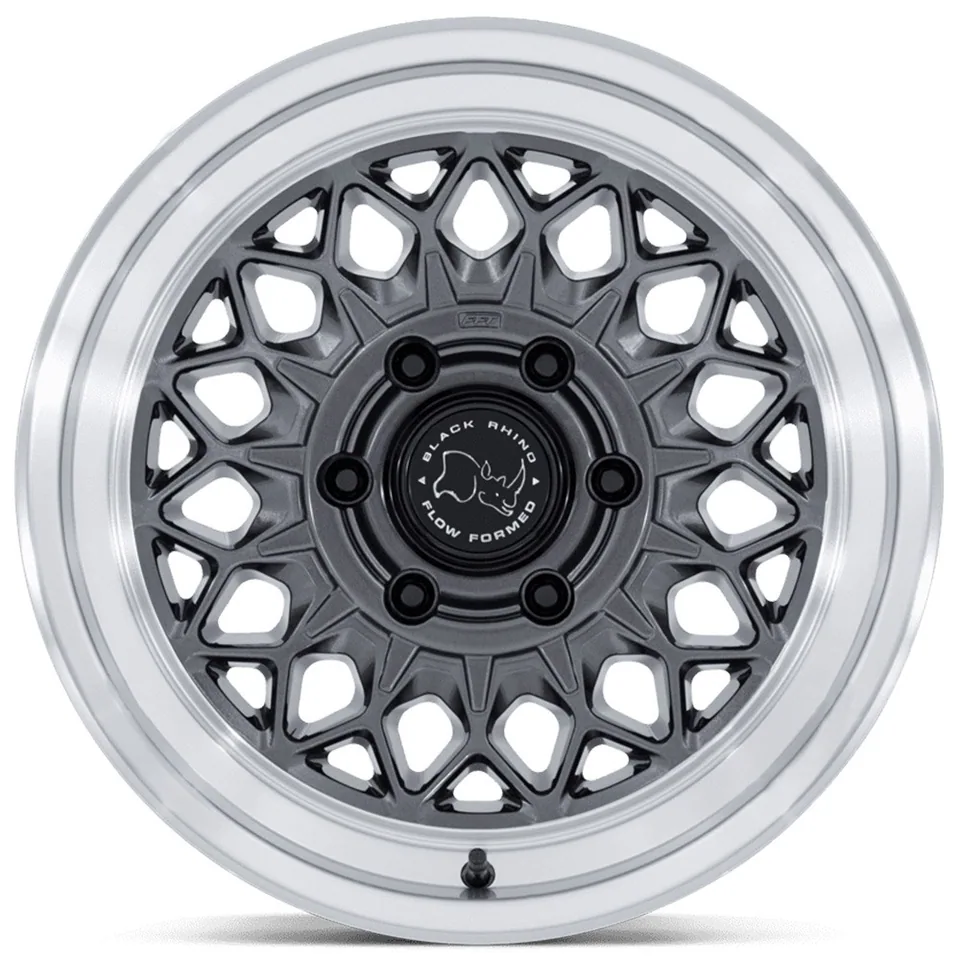 Black Rhino BR034 Graz Gloss Gunmetal w/ Machined Lip 2 of 3
