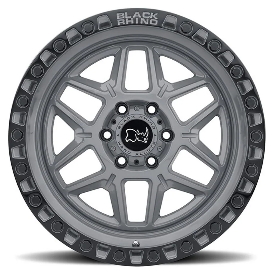 Black Rhino Kelso Battleship Gray w/ Black Lip & Black Bolts 2 of 3
