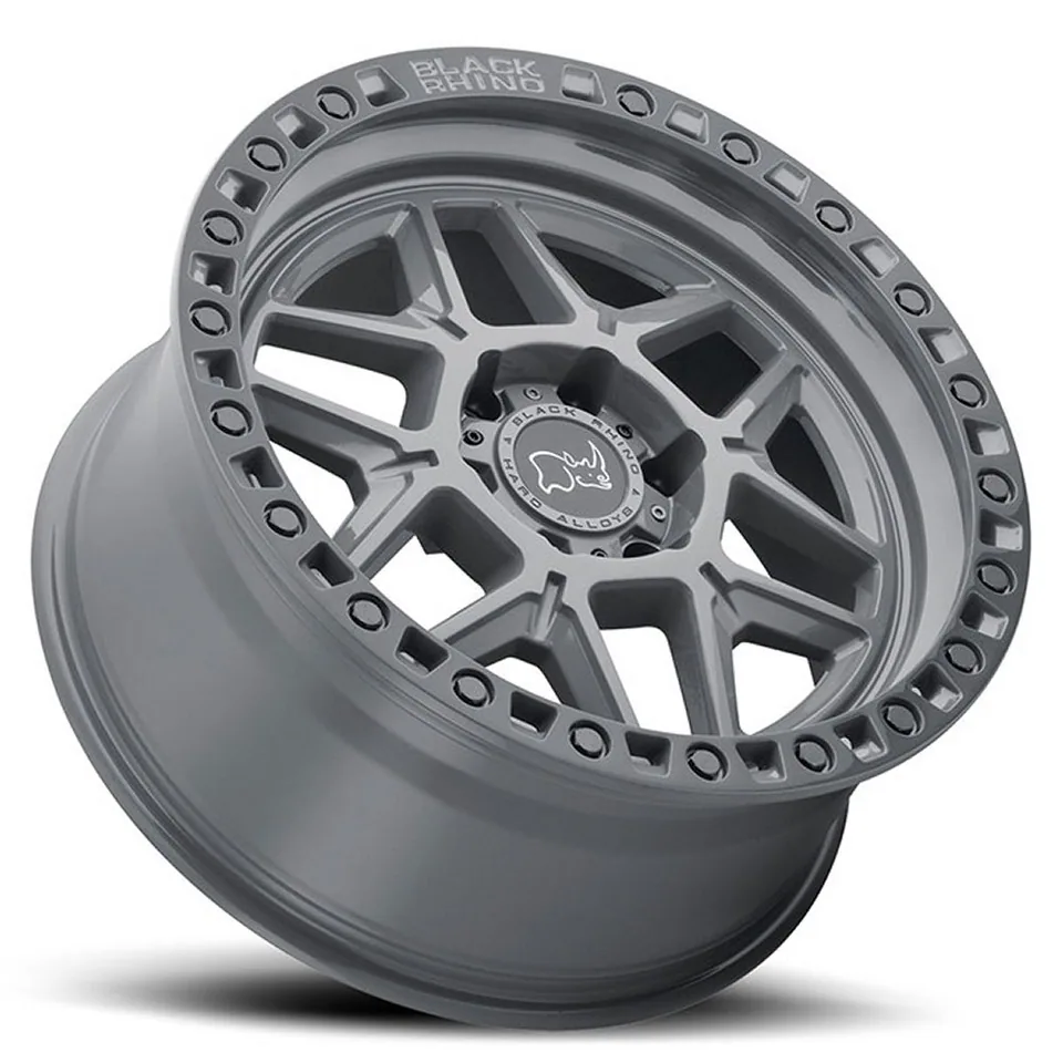 Black Rhino Kelso Battleship Gray w/ Black Lip & Black Bolts 3 of 3