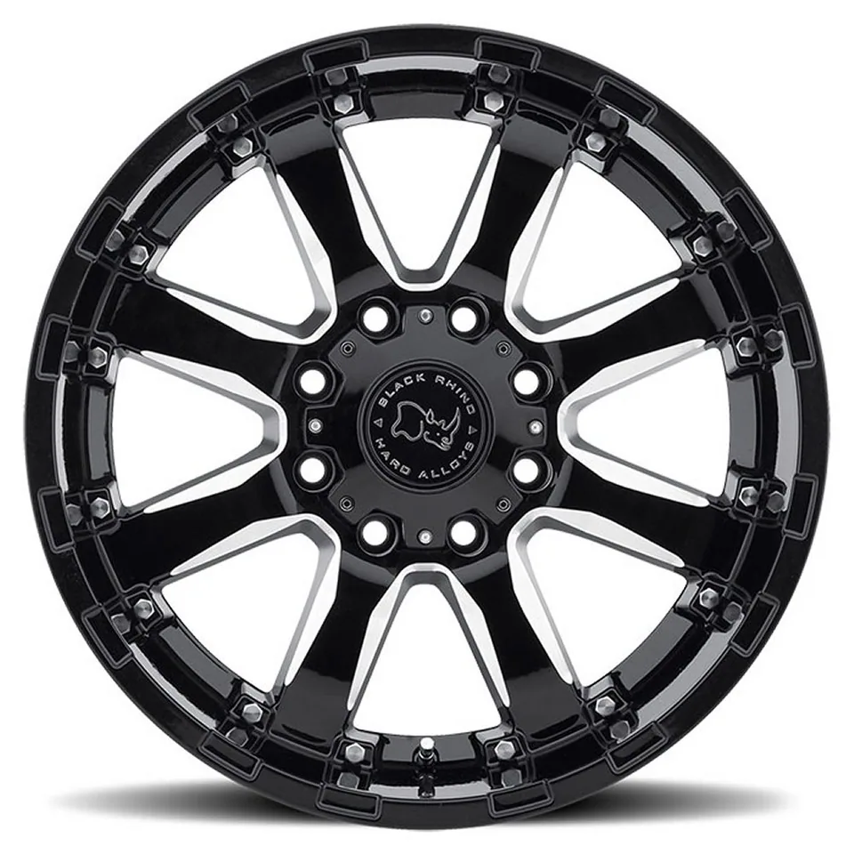 Black Rhino Sierra Gloss Black w/ Milled Spokes 9 of 12