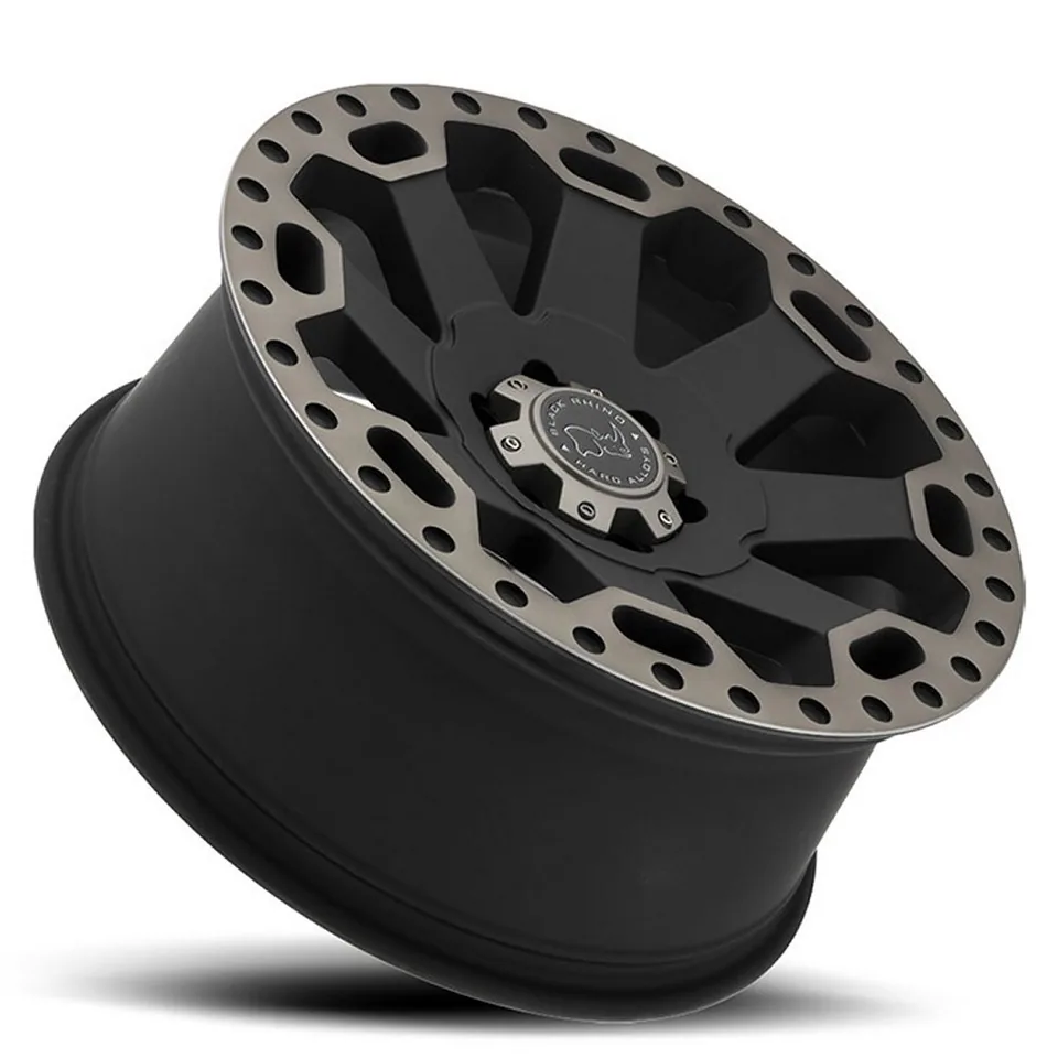 Black Rhino Warlord Matte Black w/ Machined Dark Tint Lip 2 of 3