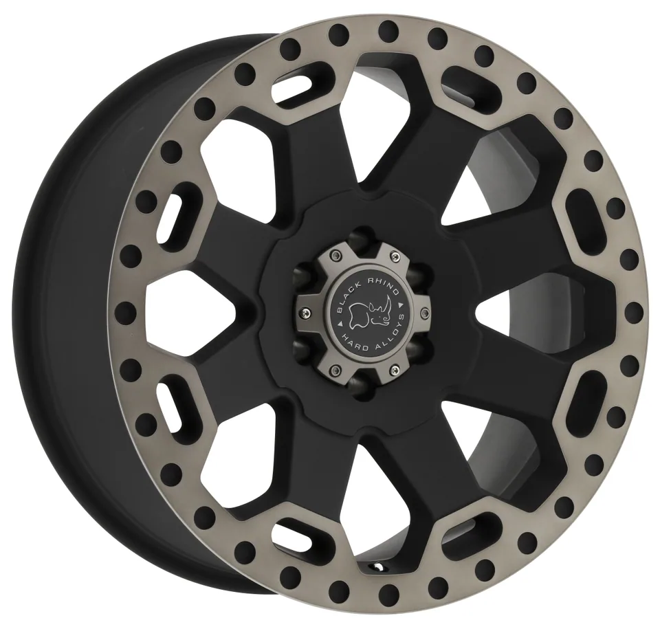 Black Rhino Warlord Matte Black w/ Machined Dark Tint Lip 3 of 3