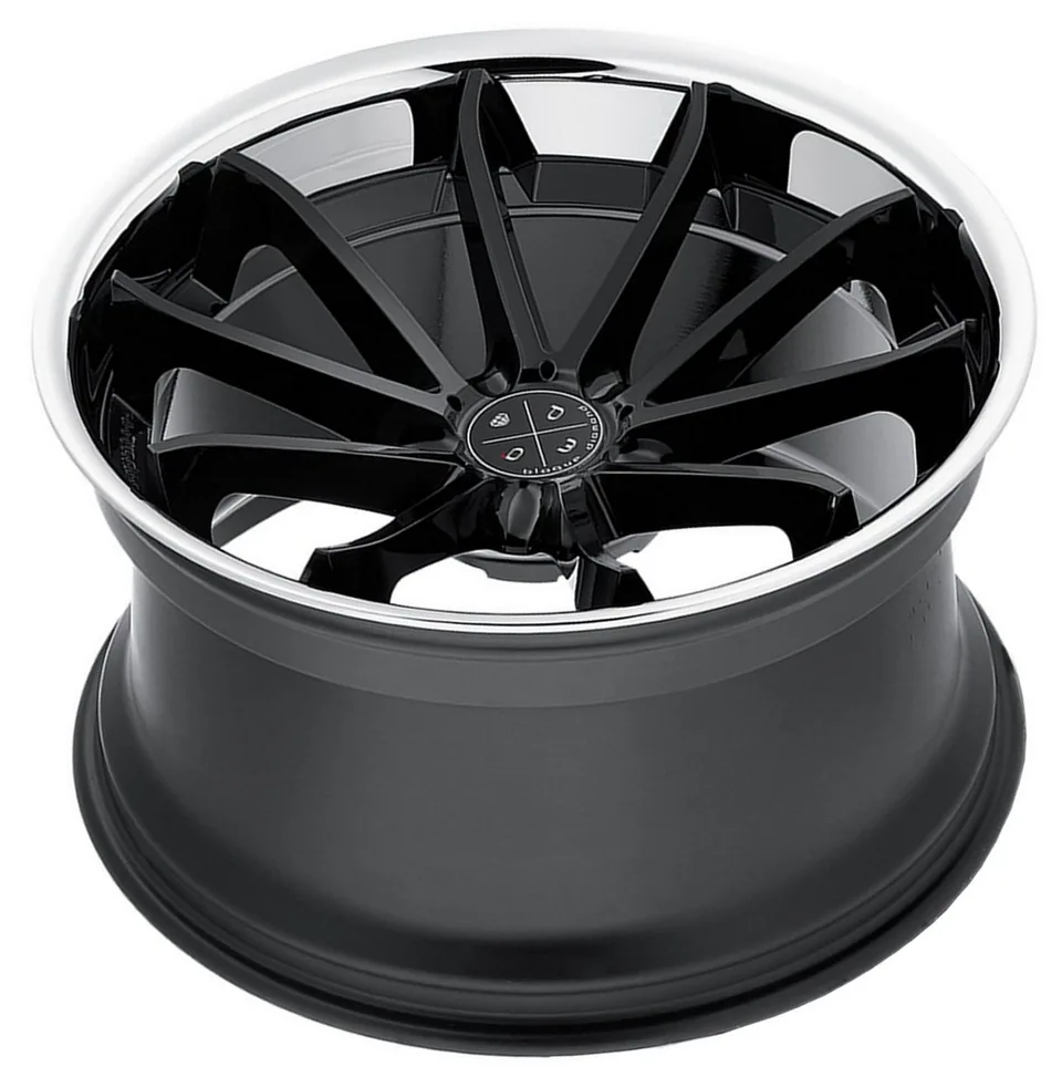 Blaque Diamond BD-23 Gloss Black w/ Chrome Stainless Steel Lip 2 of 6