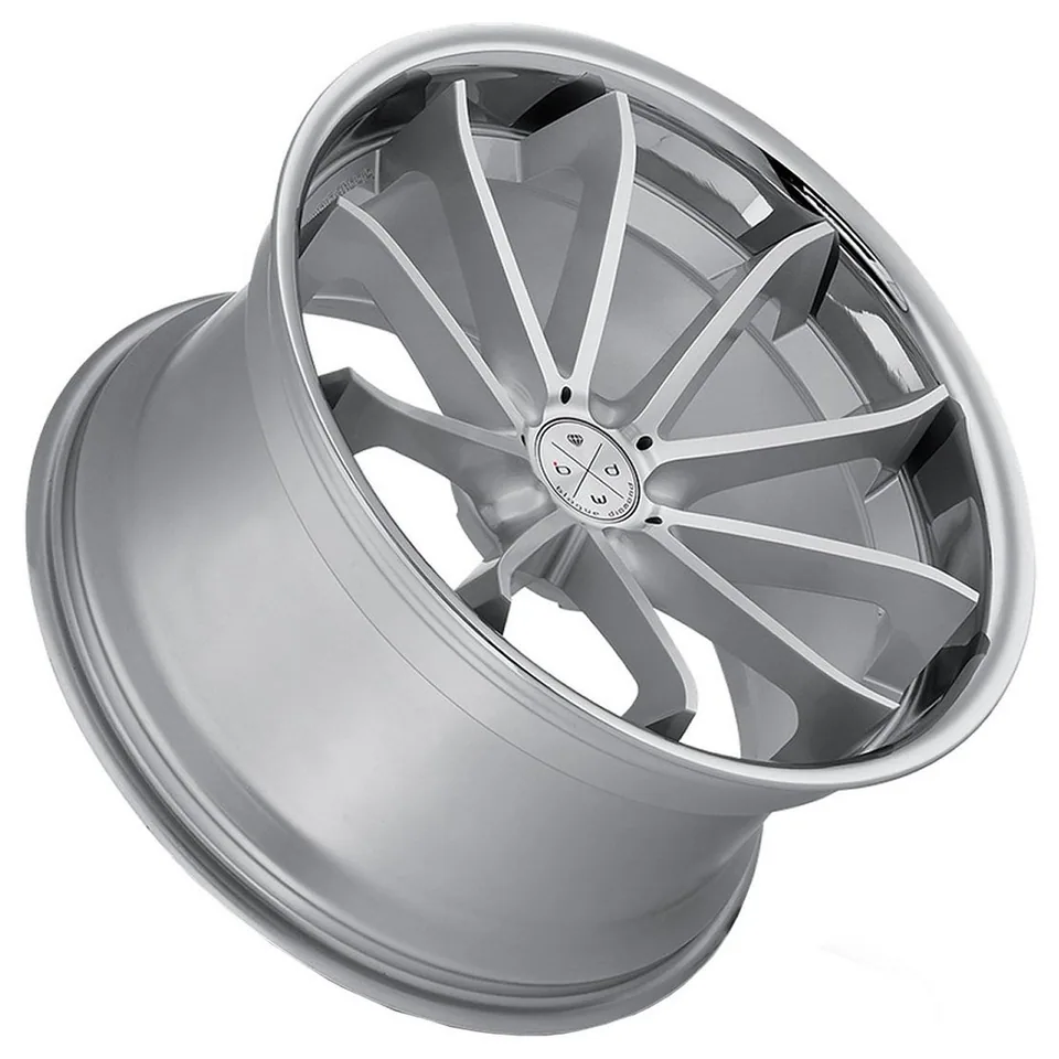Blaque Diamond BD-23 Gloss Silver w/ Chrome Stainless Steel Lip 1 of 5