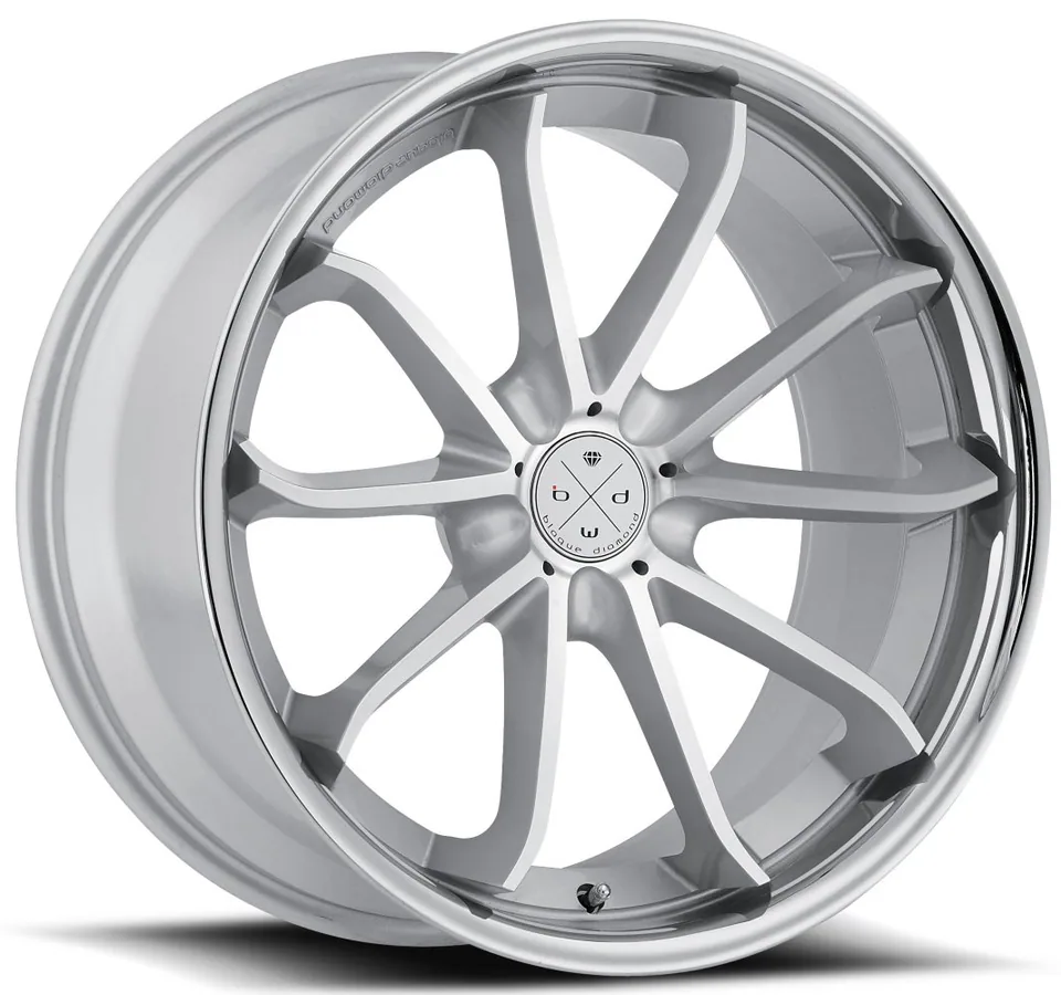Blaque Diamond BD-23 Gloss Silver w/ Chrome Stainless Steel Lip 3 of 5