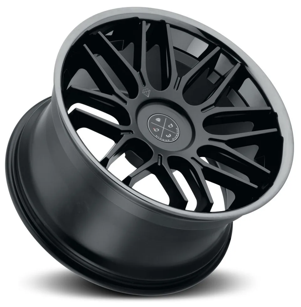 Blaque Diamond BD-27 Satin Black w/ Black Chrome Stainless Steel Lip 2 of 6
